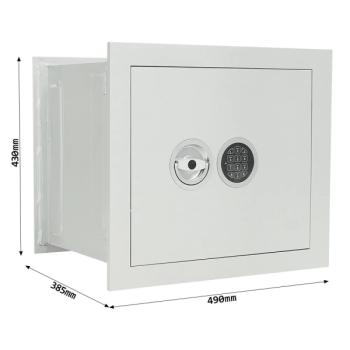 Rottner Wandtresor EN1 Stone SE 45 Premium Elektronikschloss weißaluminium T04940